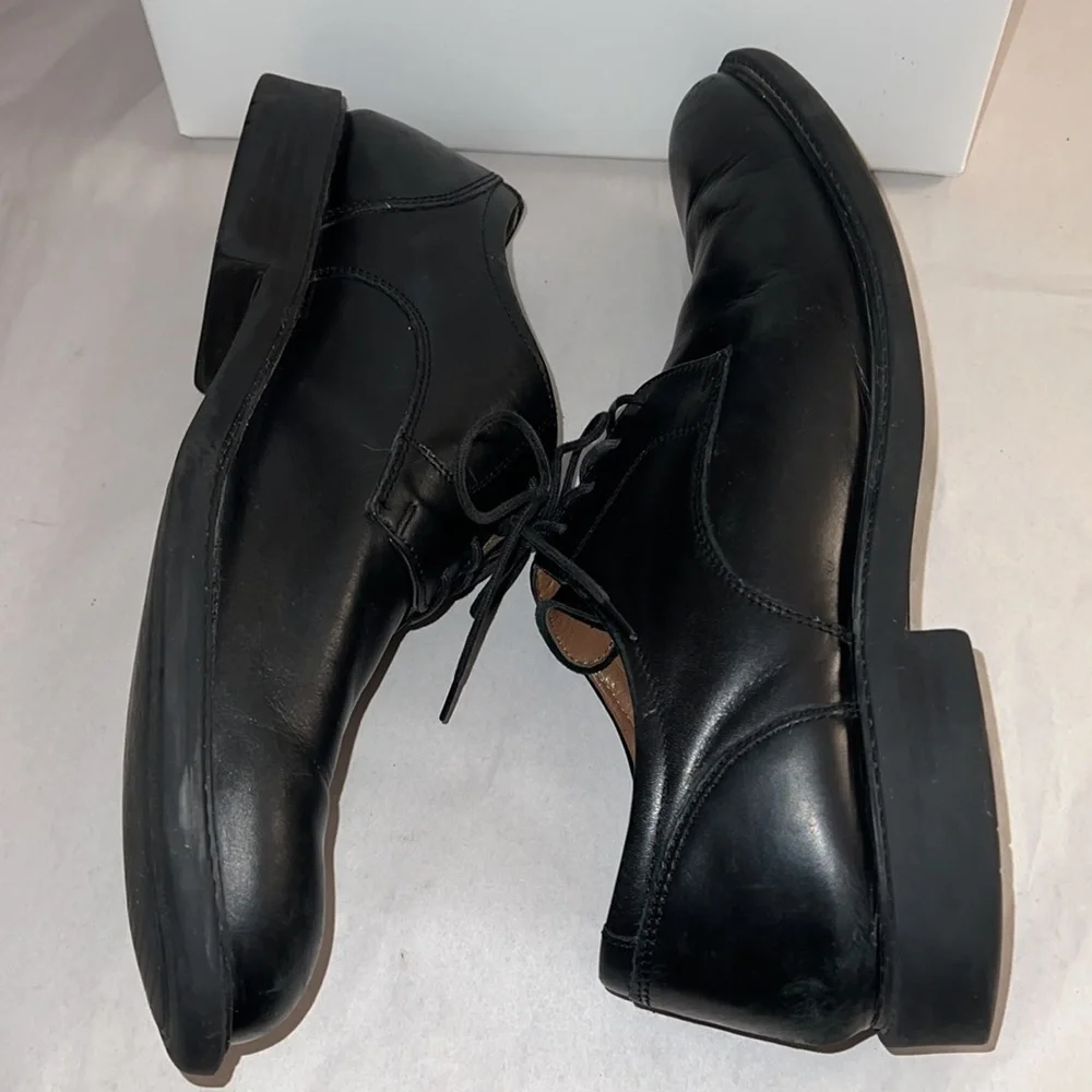 Johnston & Murphy Men’s Tabor Plain Toe Oxford black leather lace up shoes Sz 13